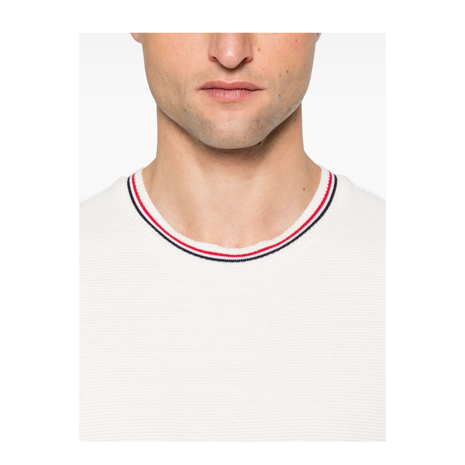 Cotton Waffle Rib Cuff Tee