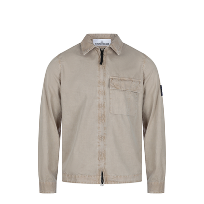 Brushed Organic Cotton Canvas Overshirt