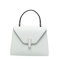 Iside Mini Calf Leather Top Handle Bag - Pergamena White