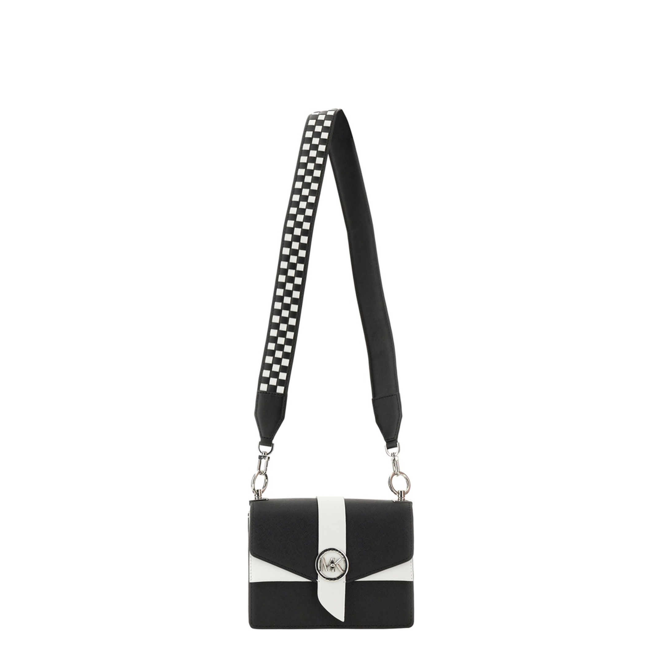 MAYFEYR - MICHAEL BY MICHAEL KORS - Greenwich Shoulder Bag - 32R3SGRC5T012BLKOPTICWHT