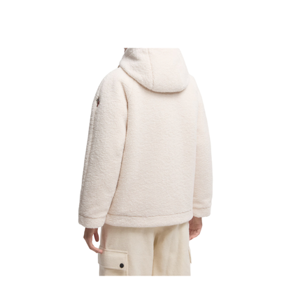 White Yushan Reversible Teddy Short Padded Jacket