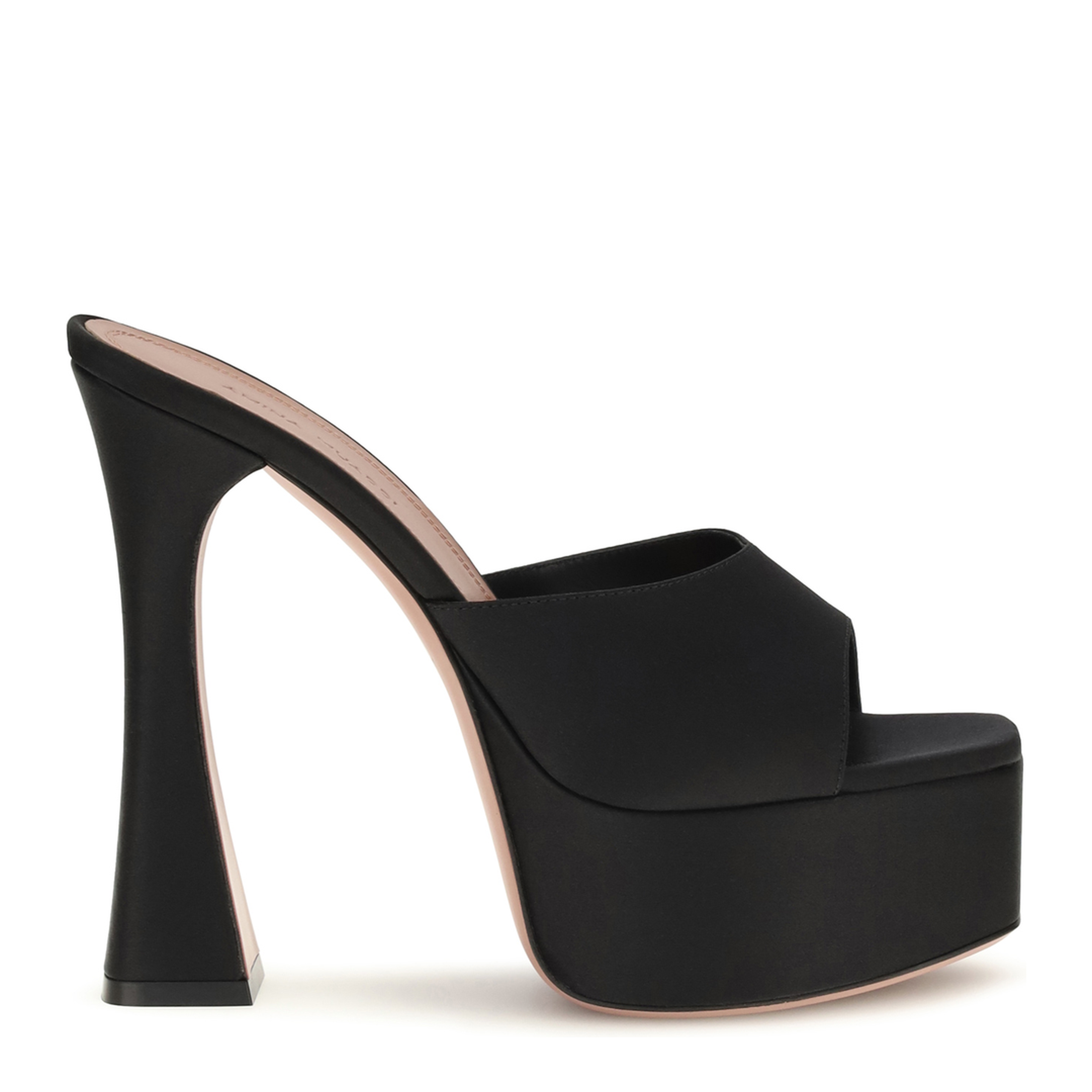 MAYFEYR - Amina Muaddi - Dalida Satin Sandals - C9S351831DALBLACKSATIN