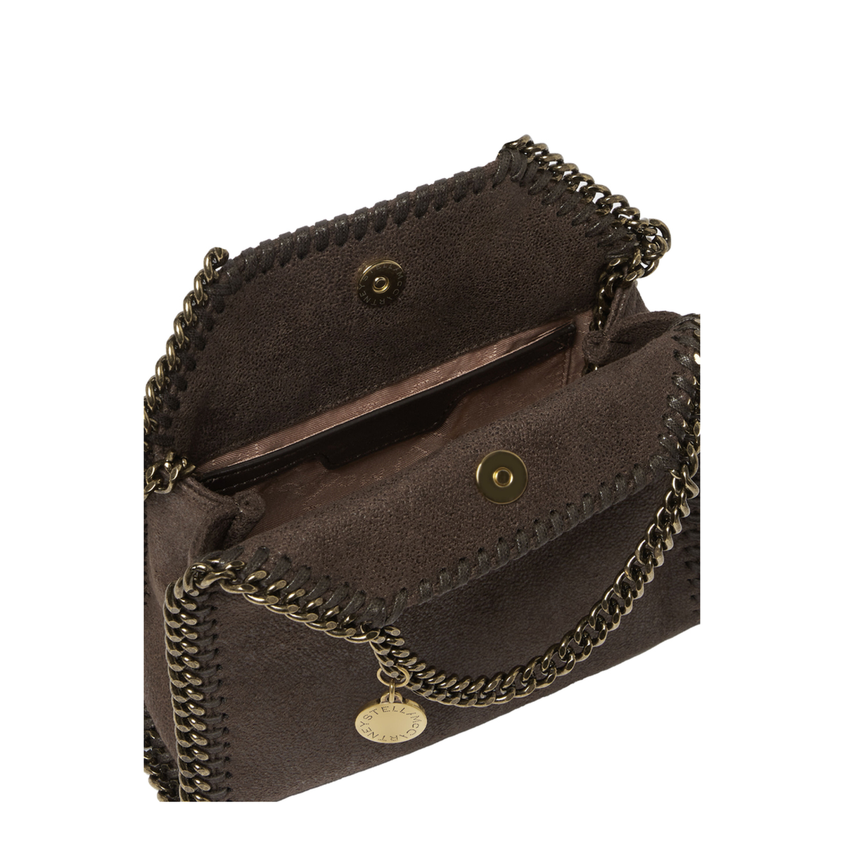 Falabella Tiny Matte Shaggy Deer Vegan Leather Tote Bag - Brown