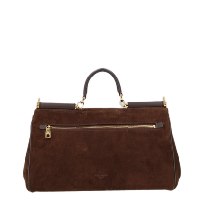 My Sicily Medium Vitello Leather Tote - Brown