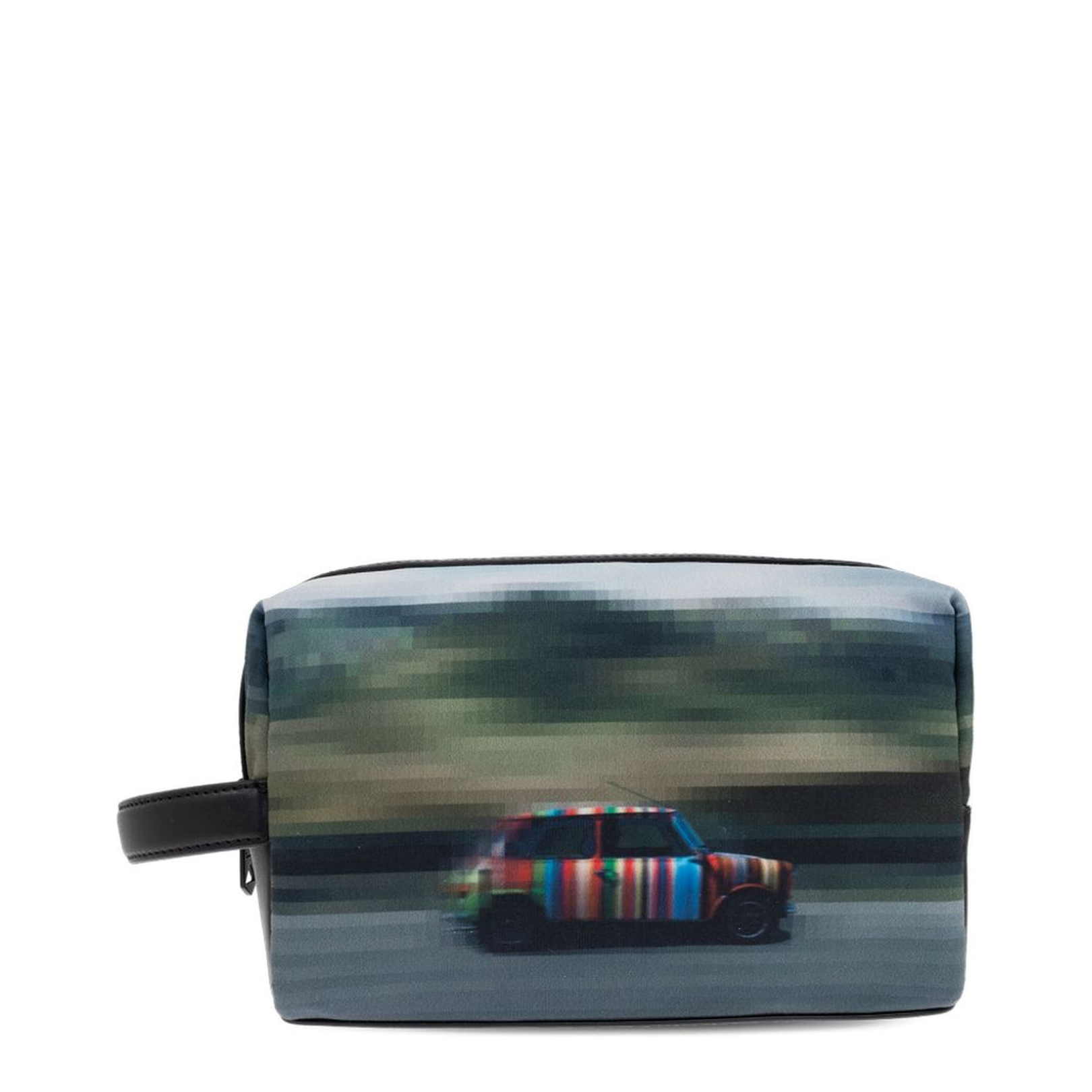 Printed Leather Wash Bag