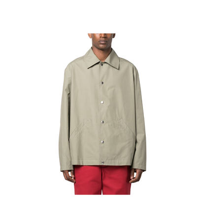 Logo-print Cotton Shirt Jacket