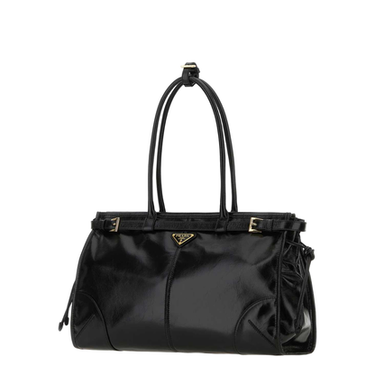 Black Leather Shoulder Bag