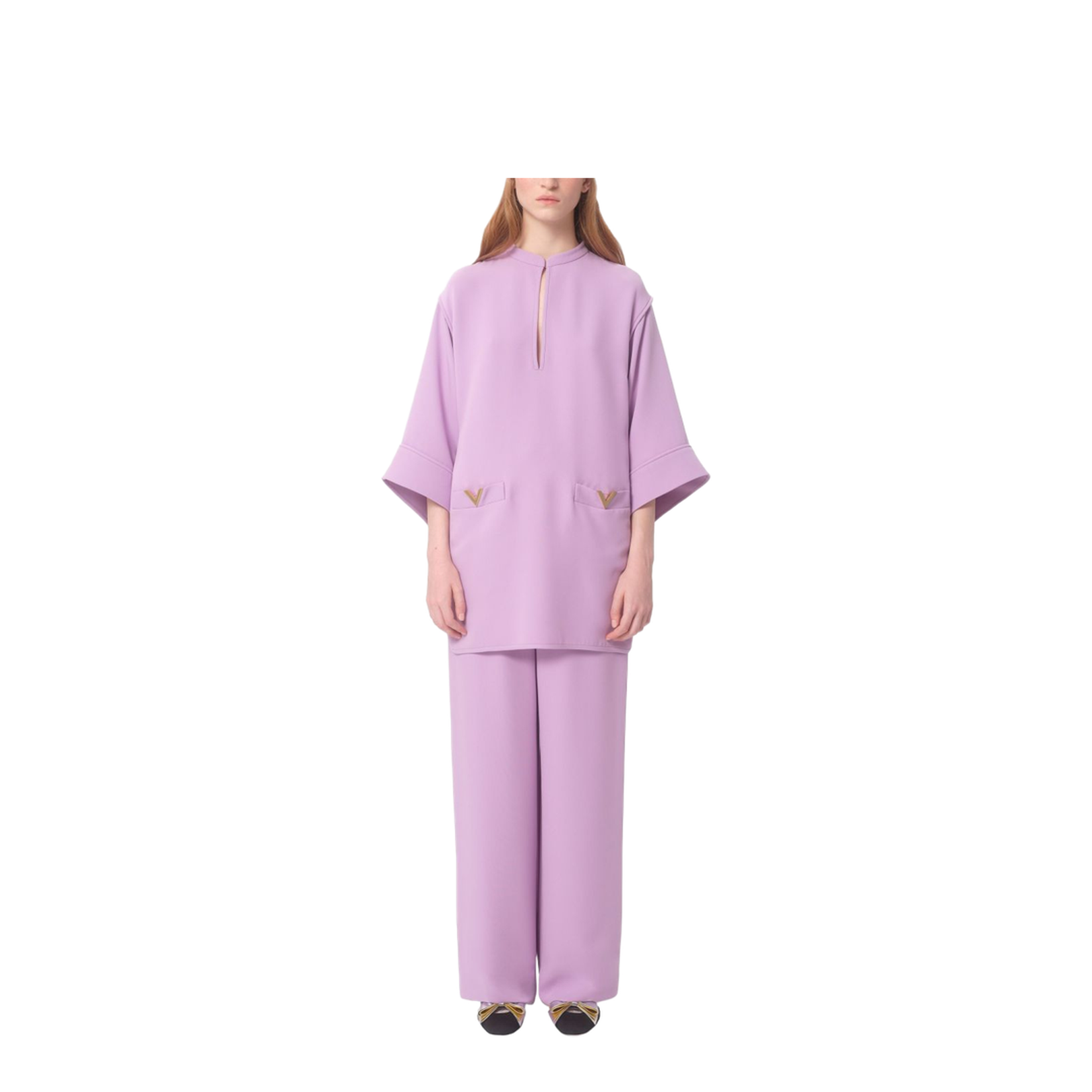 VLogo Silk Mini Dress