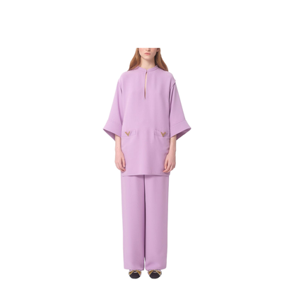 VLogo Silk Mini Dress