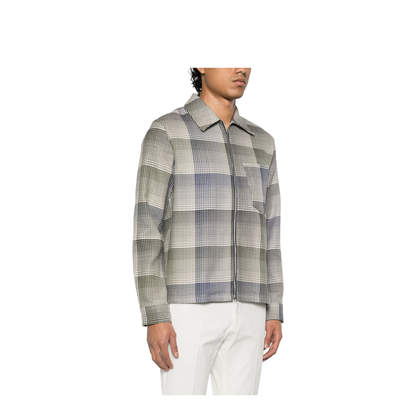 Checked Cotton Shirt Jacket