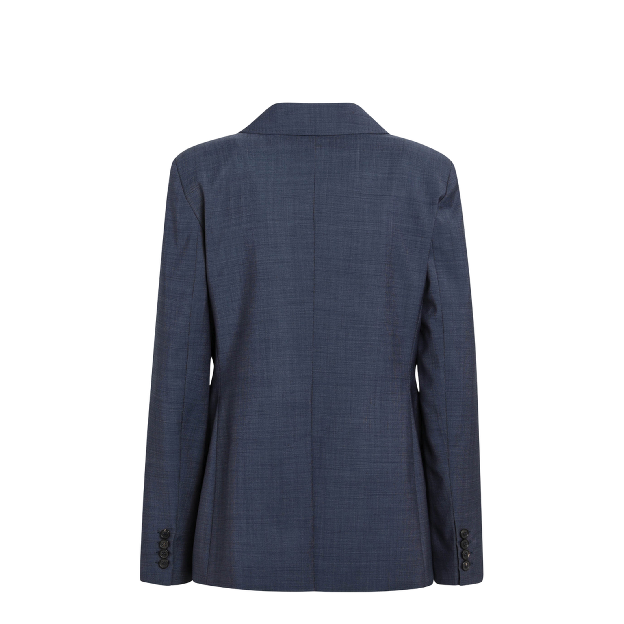 MAYFEYR -  - Double-Breasted Jacket In Denim Blue Wool Canvas - MSTUMICOWO008