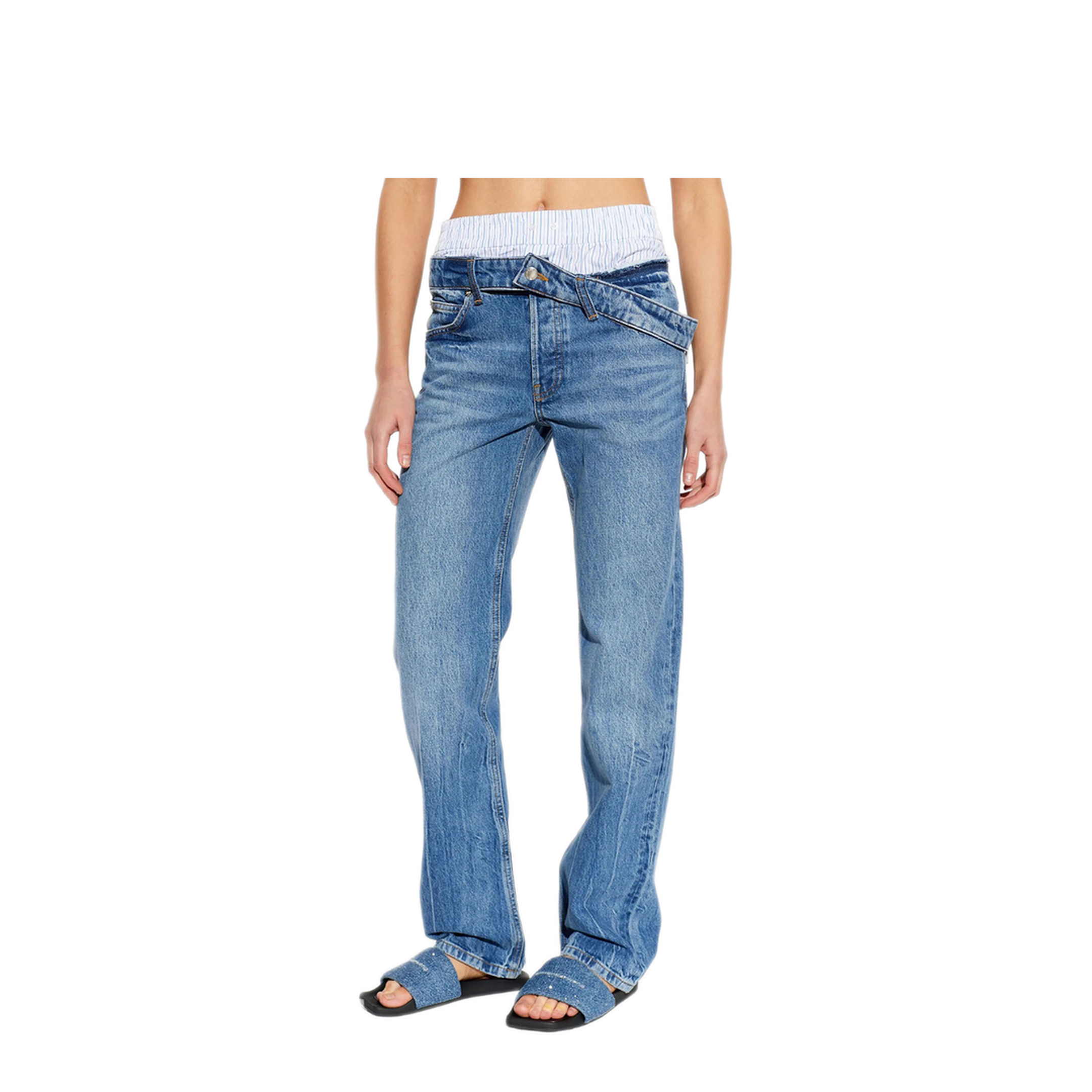 MAYFEYR - Alexander Wang - Boxer Detail And Drop Waistband Slim Fit Jeans - 4DC3264123400C