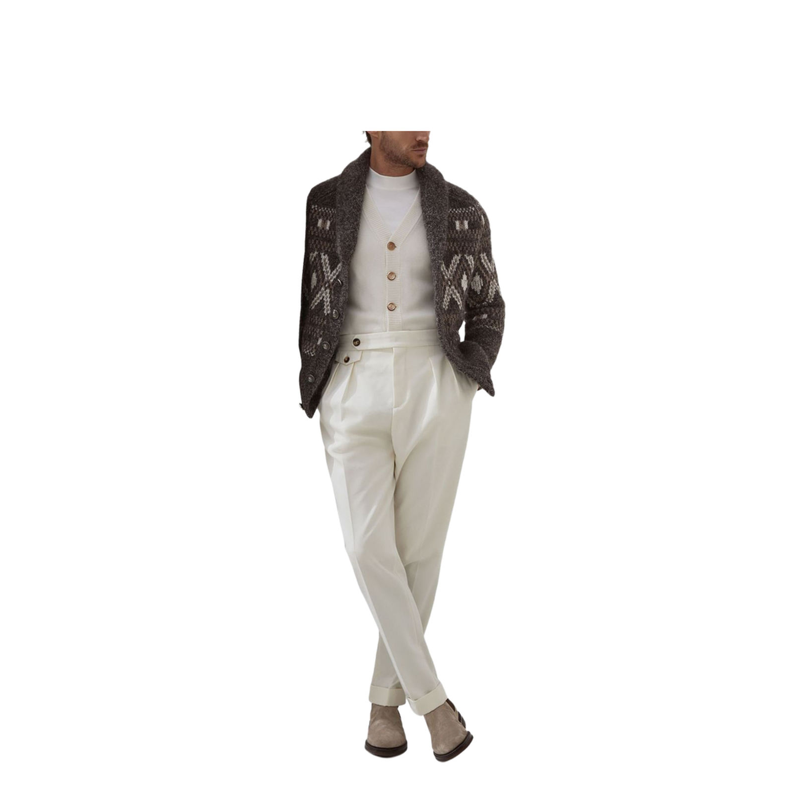 Wool V-Necked Cardigan