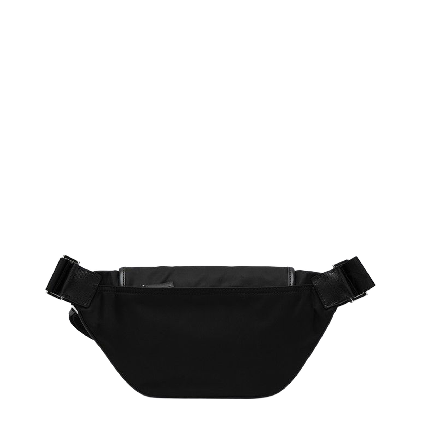 Black Re-Nylon and Saffiano Shoulder Bag