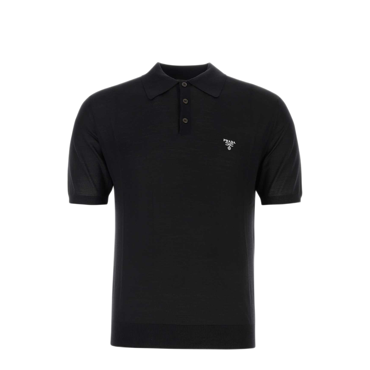 MAYFEYR - Prada - Black Wool Polo Shirt - UMB267S2121ZLEF0002