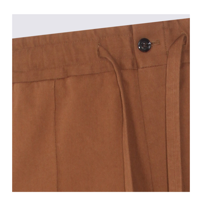 Men's Drawstring Pants Brown