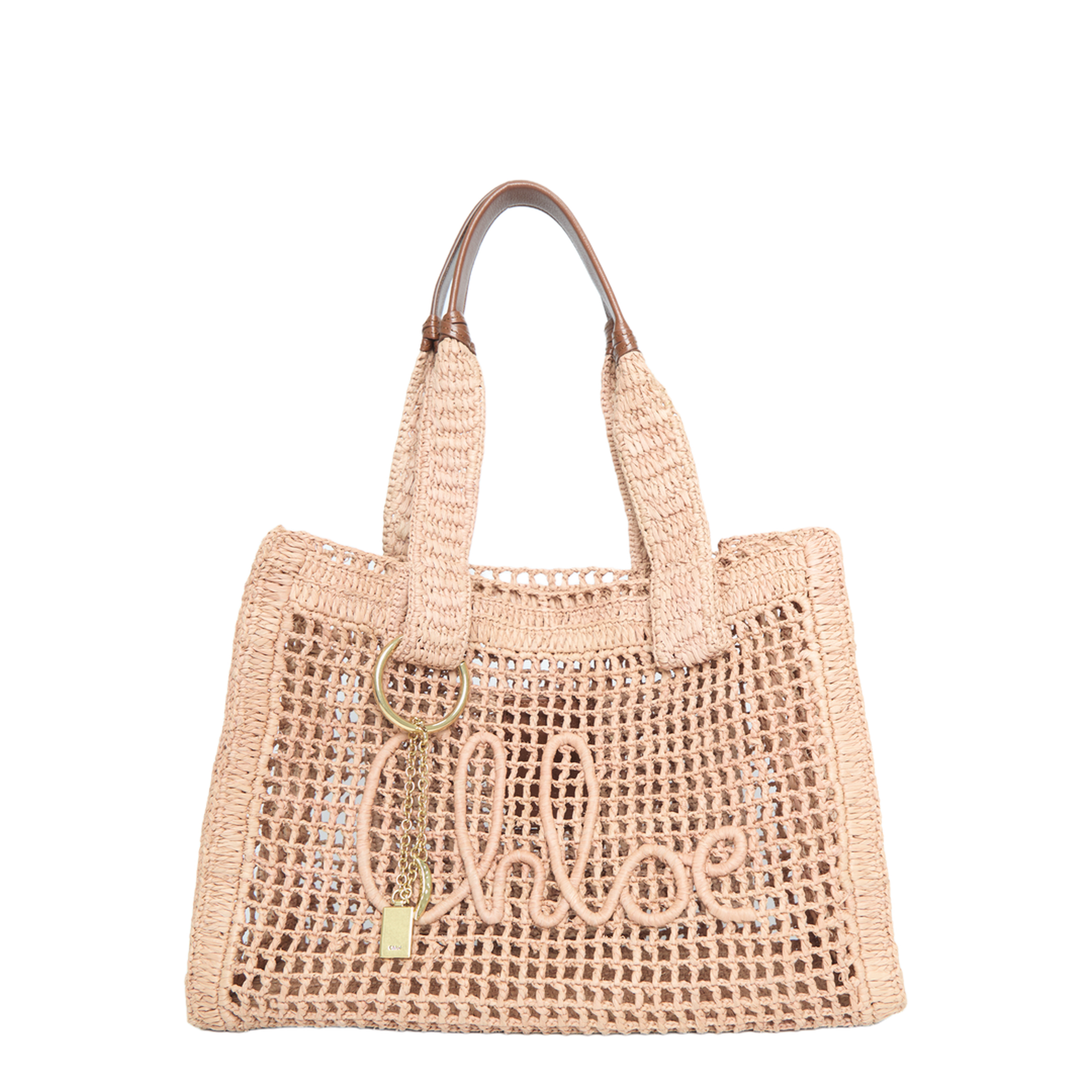 East-West Summer Banana Raffia Tote Bag