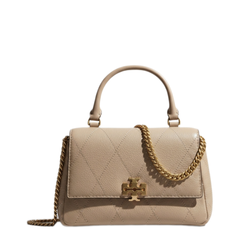 Charlie Mini Pebbled Leather Crossbody - Soft Cement