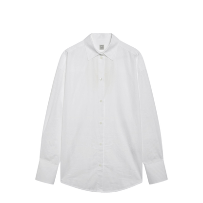 MAYFEYR - Toteme - White Oversized Striped Shirt - 261-WRT0621FB0586047