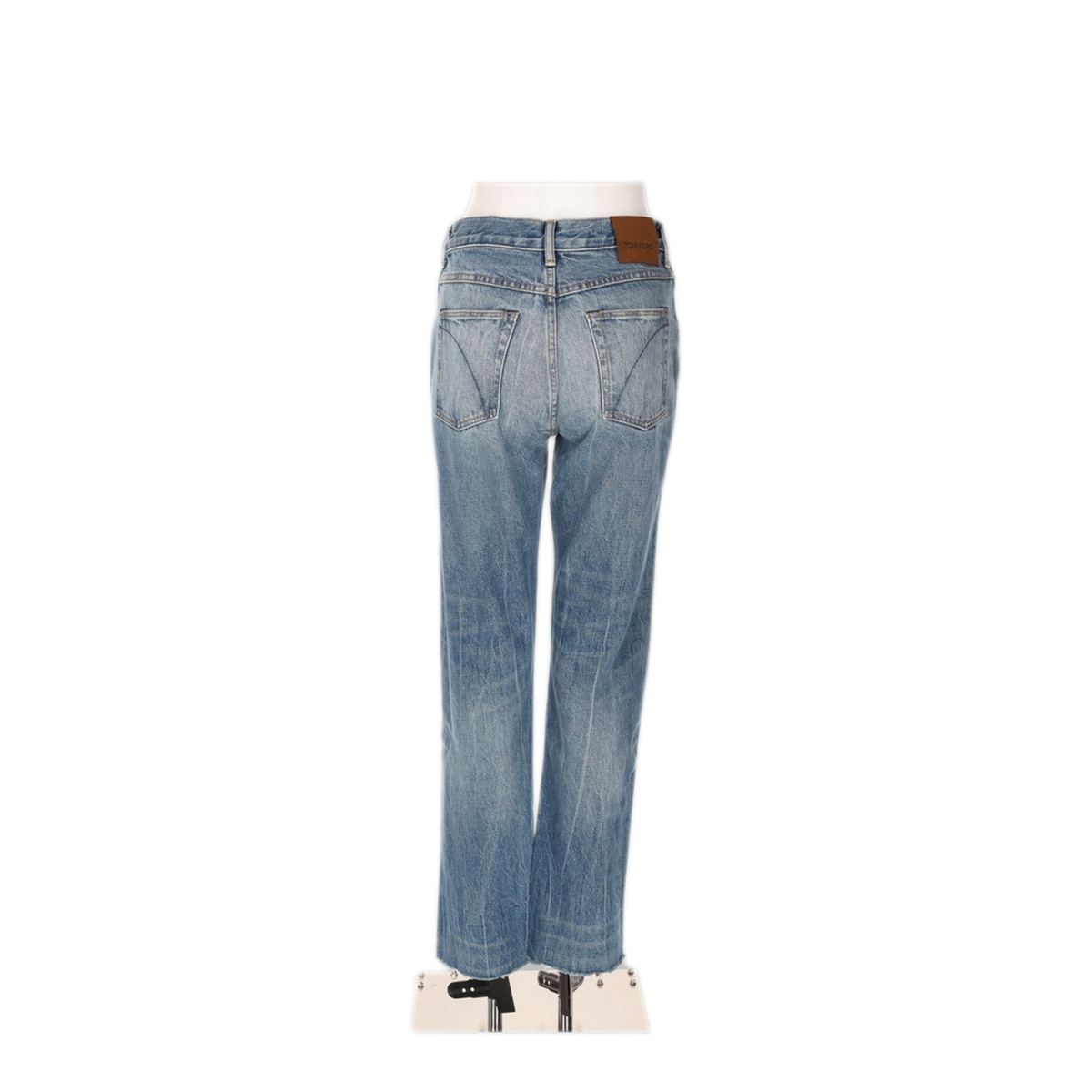 Washed Denim Cigarette Jeans
