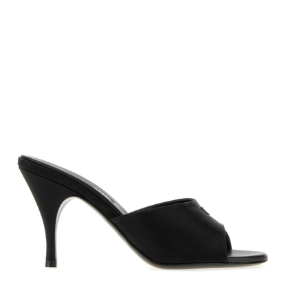 MAYFEYR - Miu Miu - Black Satin Mules - 5XX684FD085049F0002