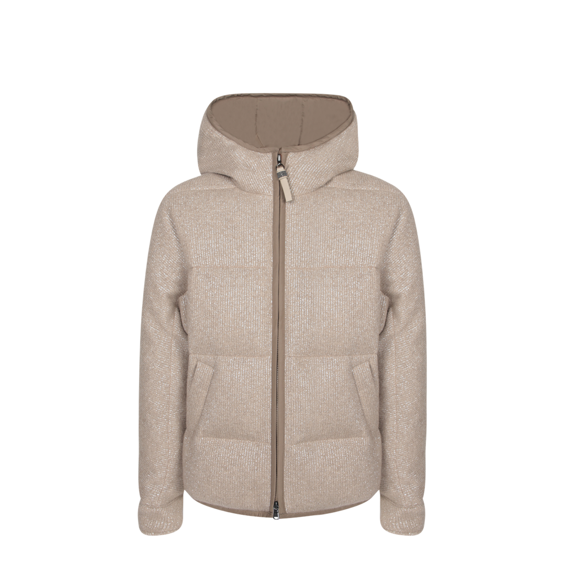 Hooded Jacket with Front Zip Closure, Functional Pockets