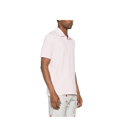 Pink Cotton Polo Shirt