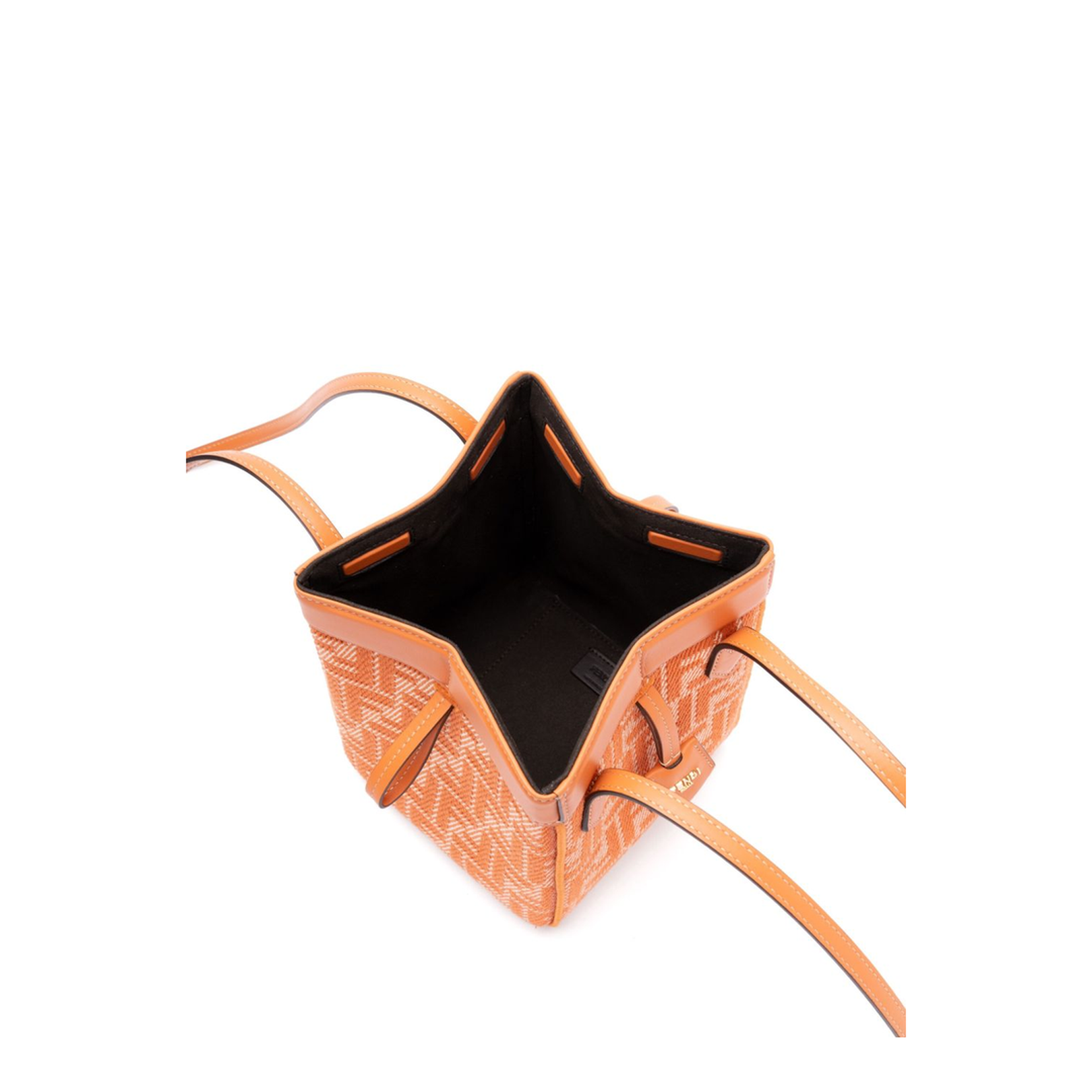 Origami Mini Denim Bucket Bags - Orange