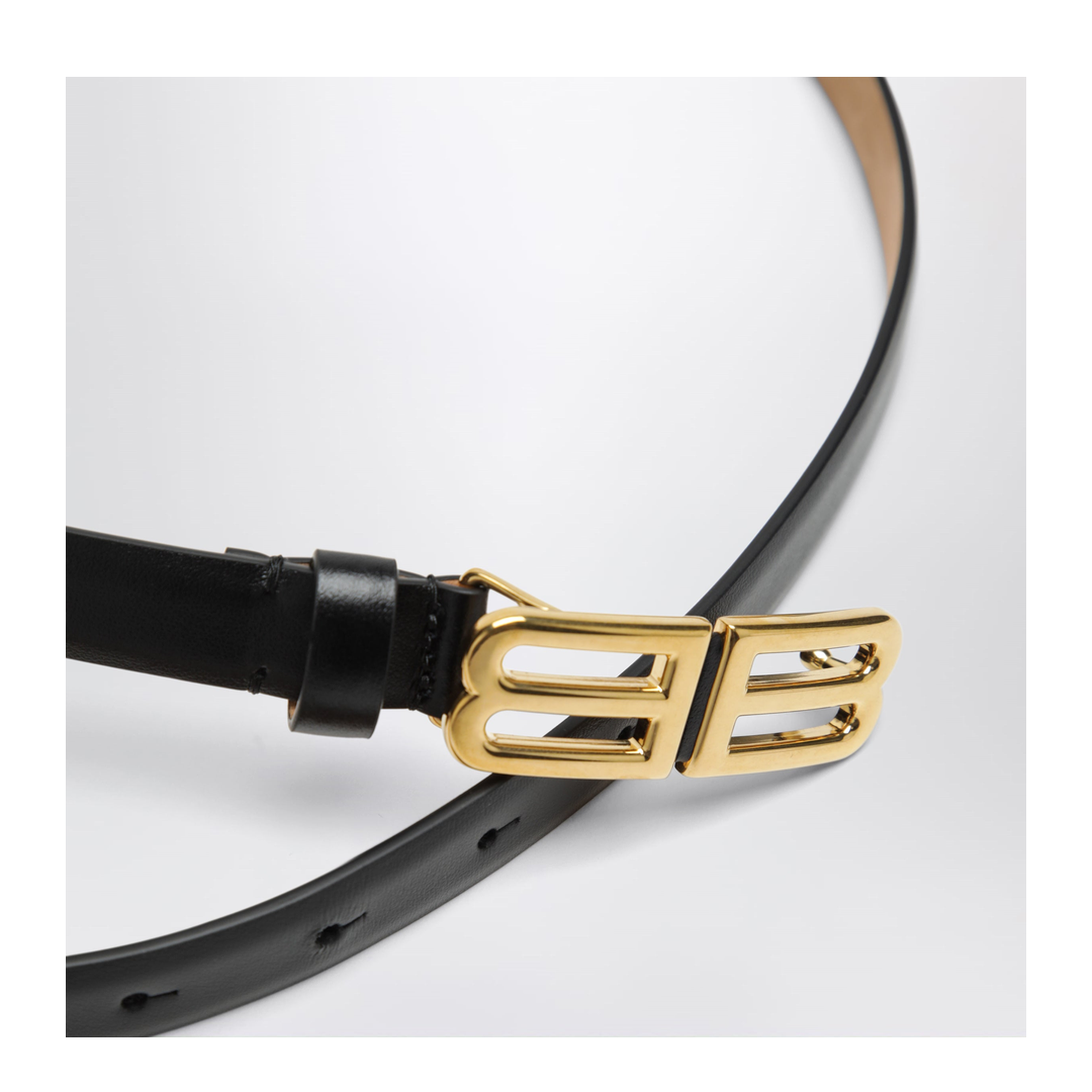 MAYFEYR - Balenciaga - Bolero Bb Calfskin Leather Belt In Black - 8687612ACKI1000