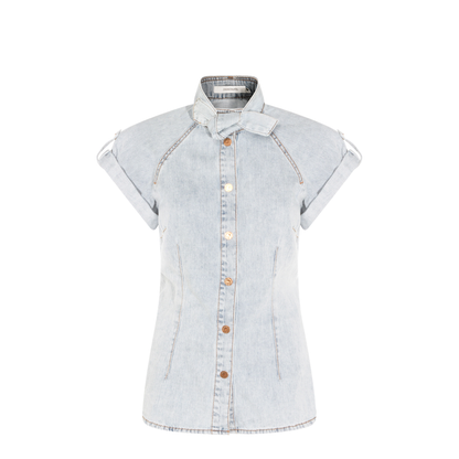 Bow-tie denim top