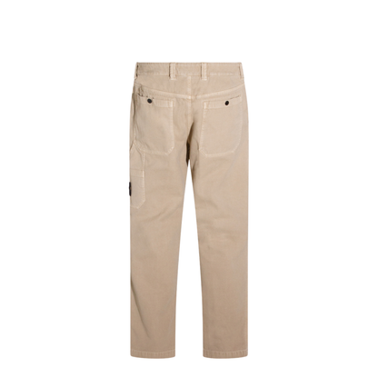 Beige Regular Pants
