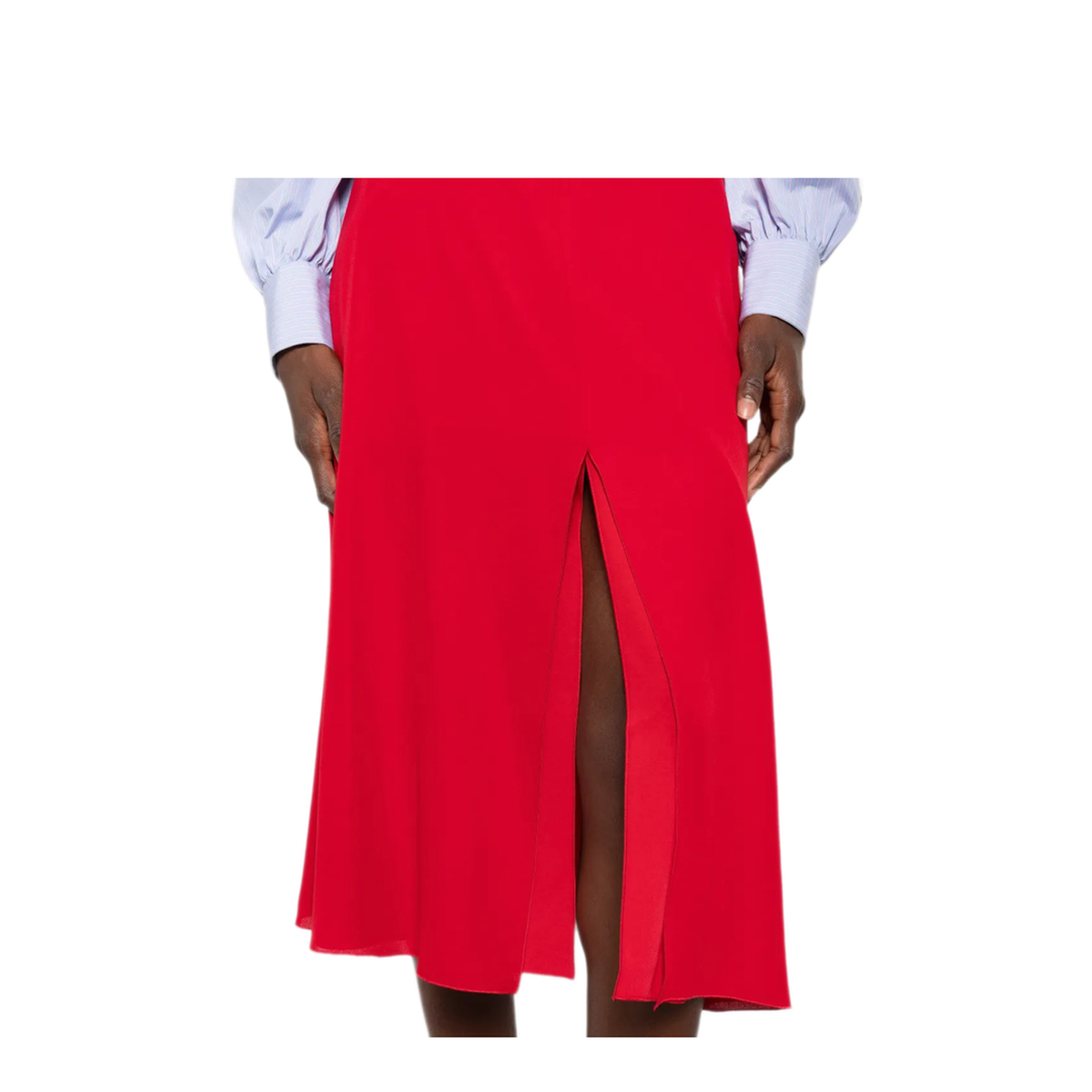 Flared Midi Skirt In Silk