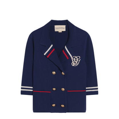 Double-breasted Wool Cardigan