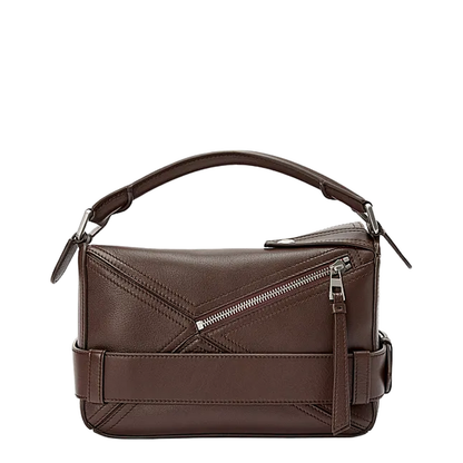 Small Puzzle Biker Bag in Shiny Calfskin