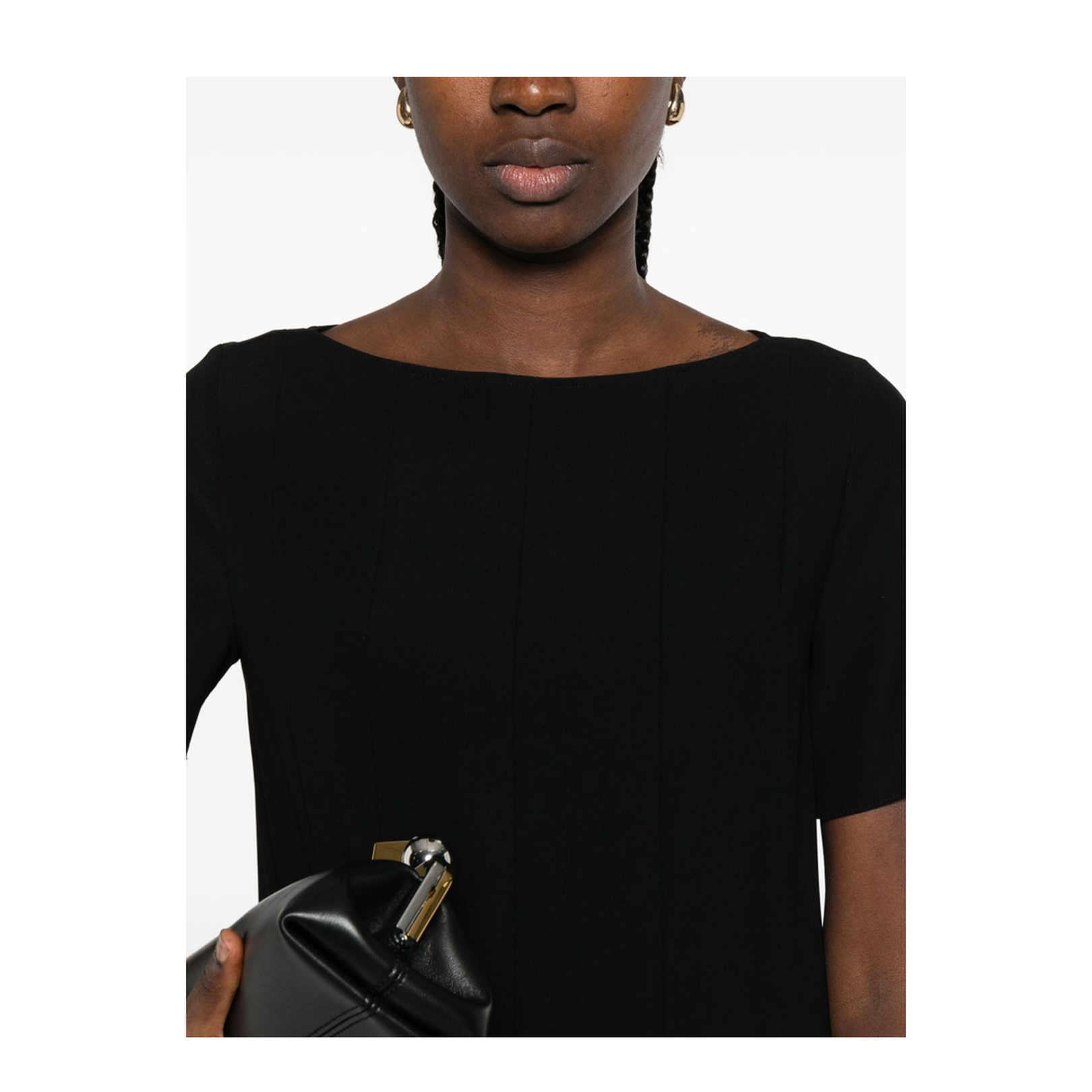 Technical Cady Dress with Pleats