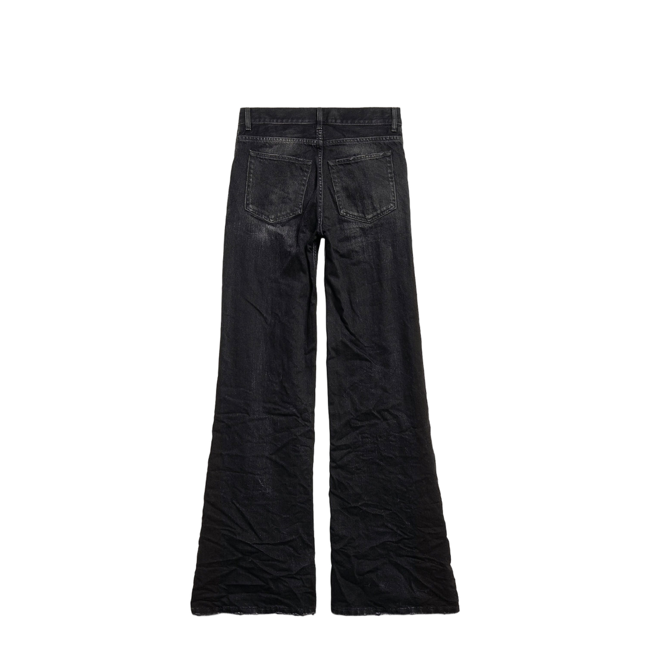 MAYFEYR - Balenciaga - Crinkled Effect Wide Leg Jeans With Washed And Worn-Out Details - 852328TTW67