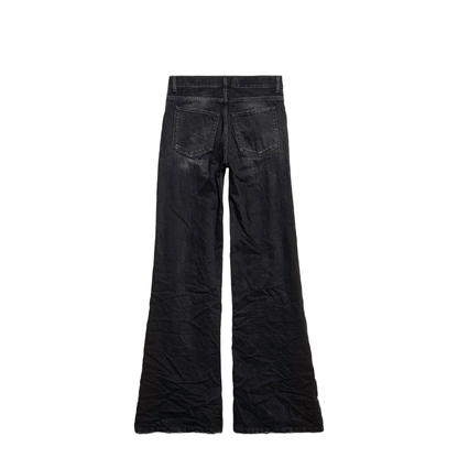 MAYFEYR - Balenciaga - Crinkled Effect Wide Leg Jeans With Washed And Worn-Out Details - 852328TTW67