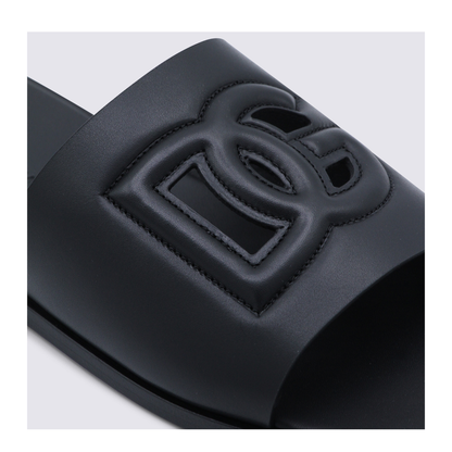 Leather Slide with Logo