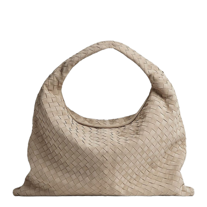 Hop Large Calfskin Shoulder Bag Beige
