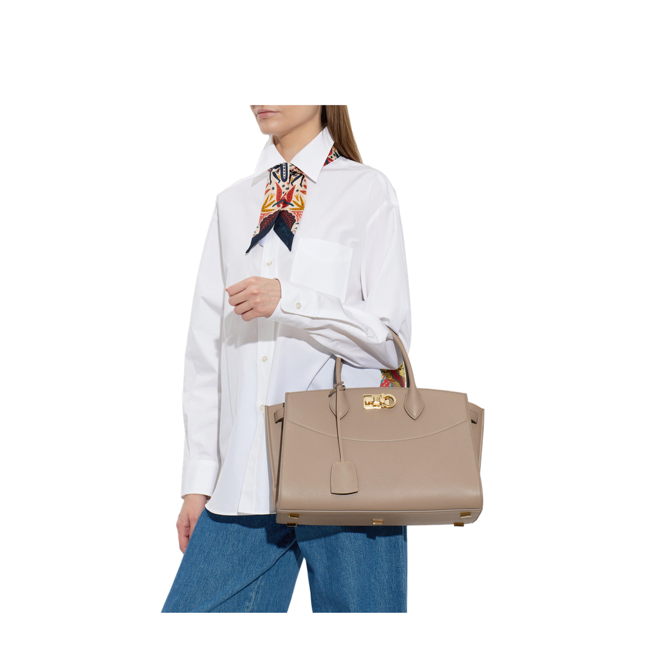MAYFEYR - Ferragamo - Studio Soft Large Bag - 21A110STSOFTNWL795319WARMTAUPE