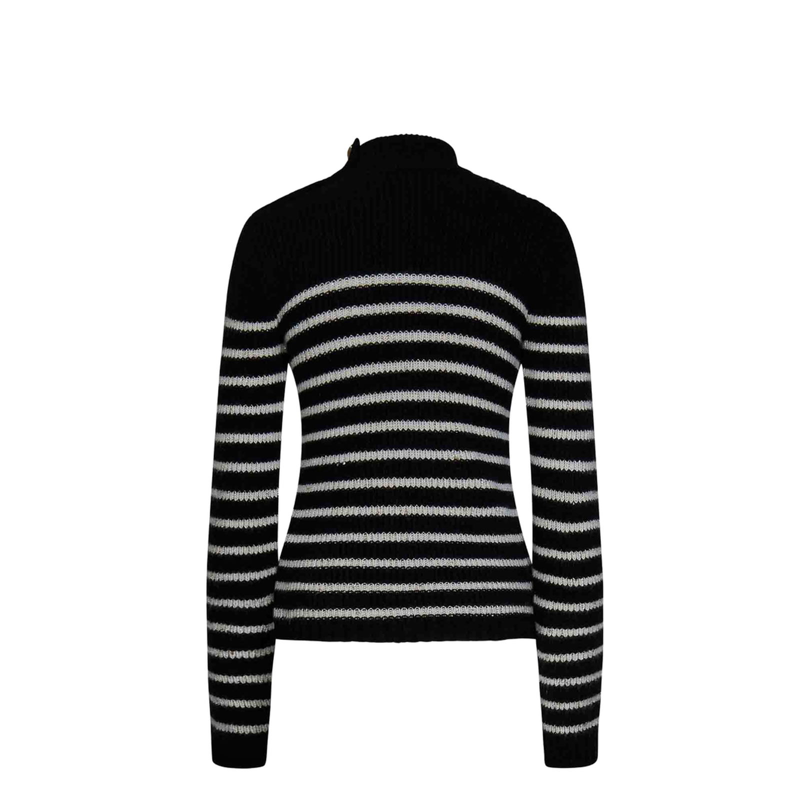 Stripe Sleeveless Pullover Black