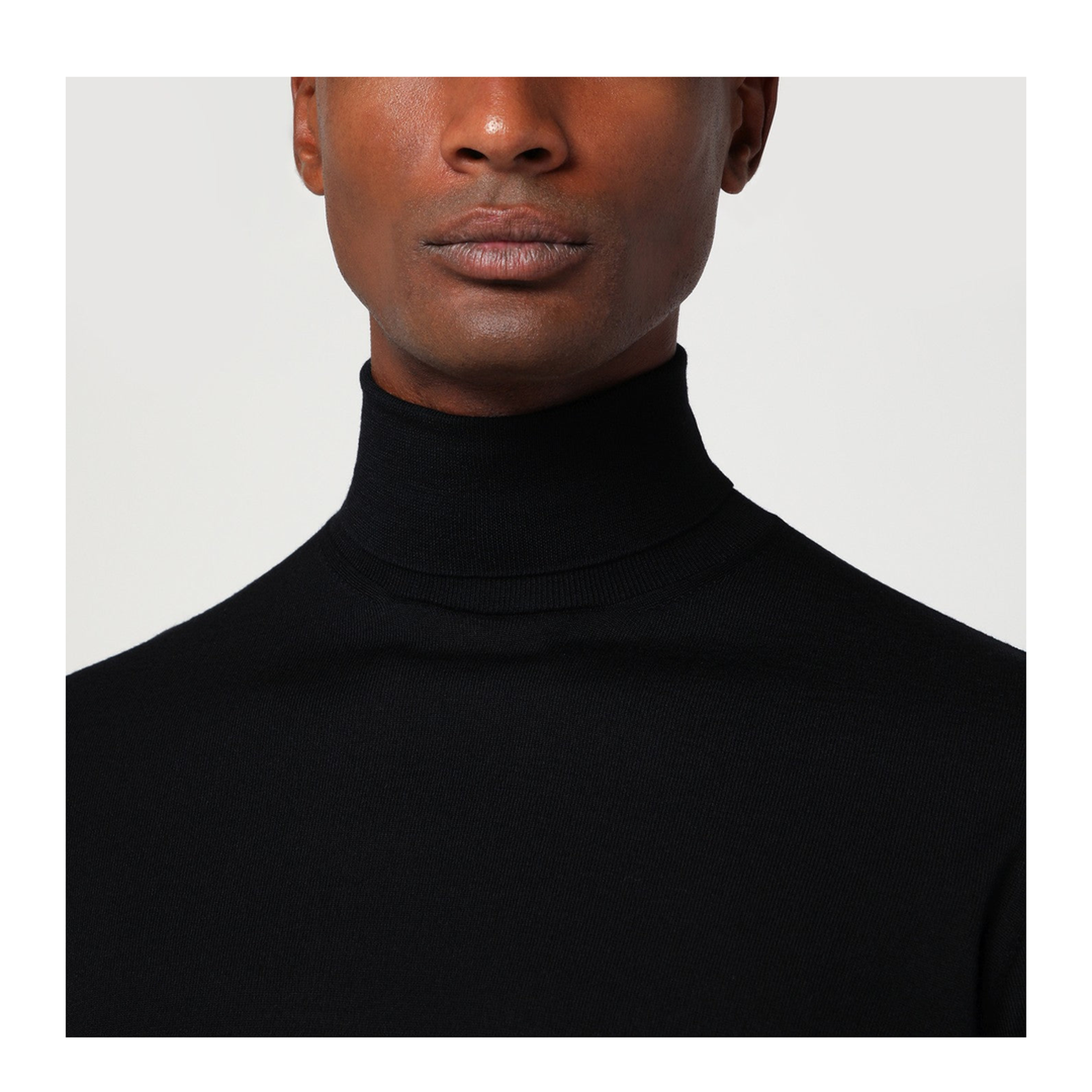 MAYFEYR - Drumohr - Black Wool Turtleneck Sweater - D0D104LWO690