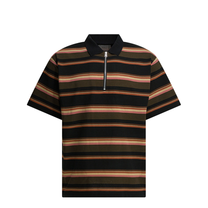 MAYFEYR - Sacai - Striped Buttonless Polo Shirt - 26-03984M727