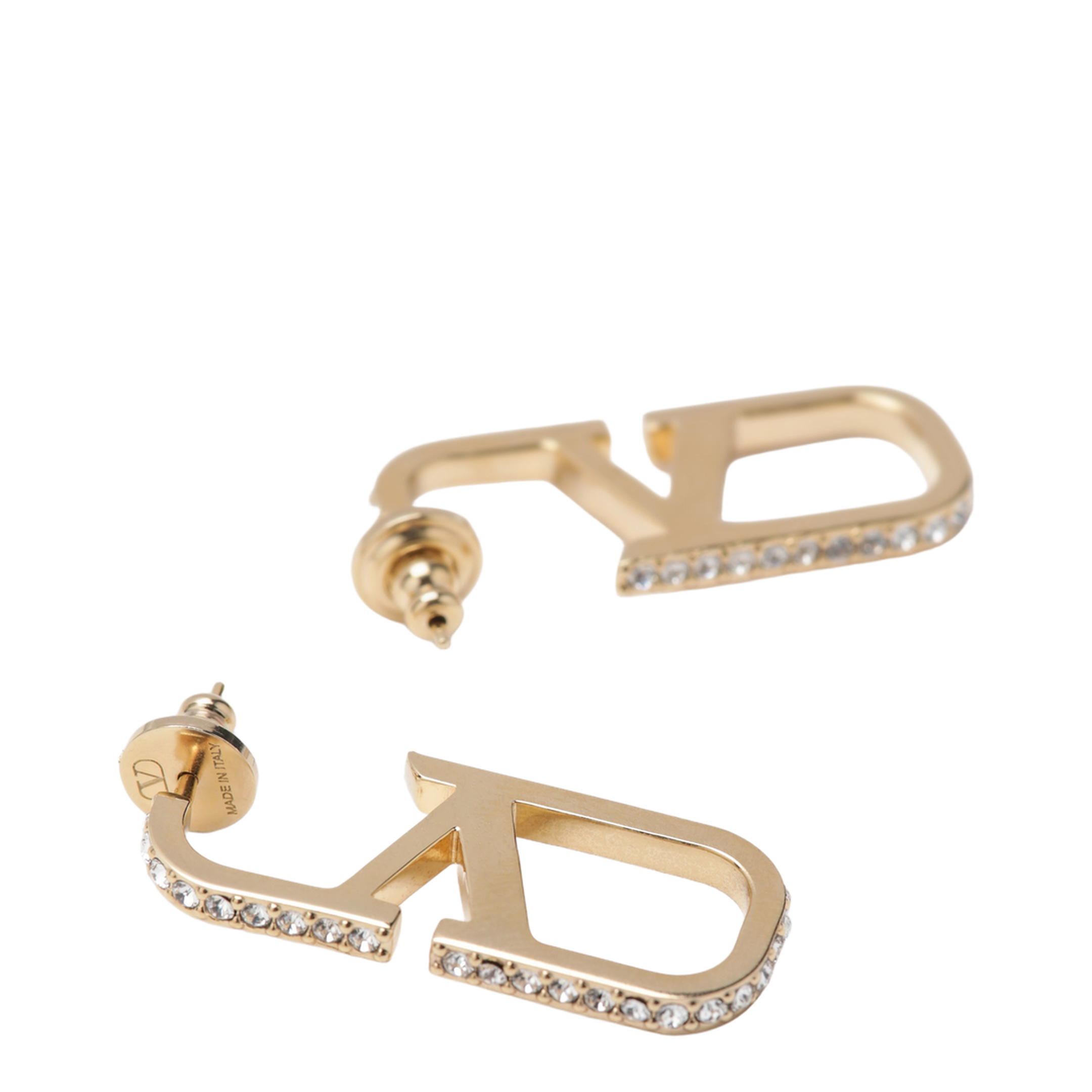 MAYFEYR - Valentino - Gold-Tone Vlogo Signature Earrings With Swarovski Crystals - 9W2J0CD6YCW9MN