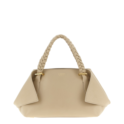 Handbag (M) Leather Beige