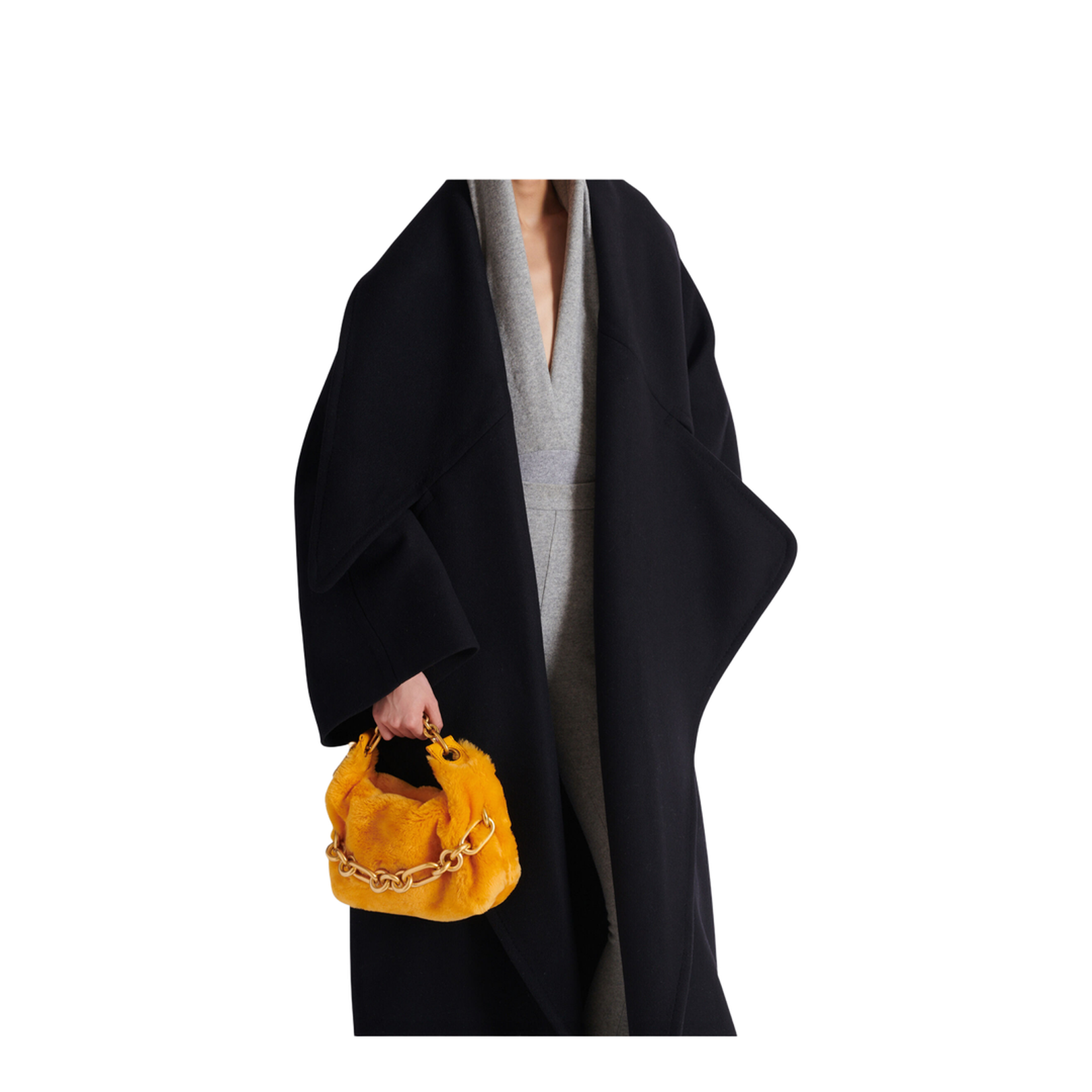 Mini Sync Bag in Shearling - Gold