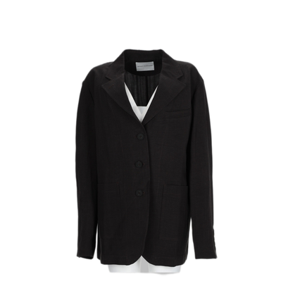 MAYFEYR - Studio Nicholson - Black Visco Linen Jacket - ELKINSNW1854ORE