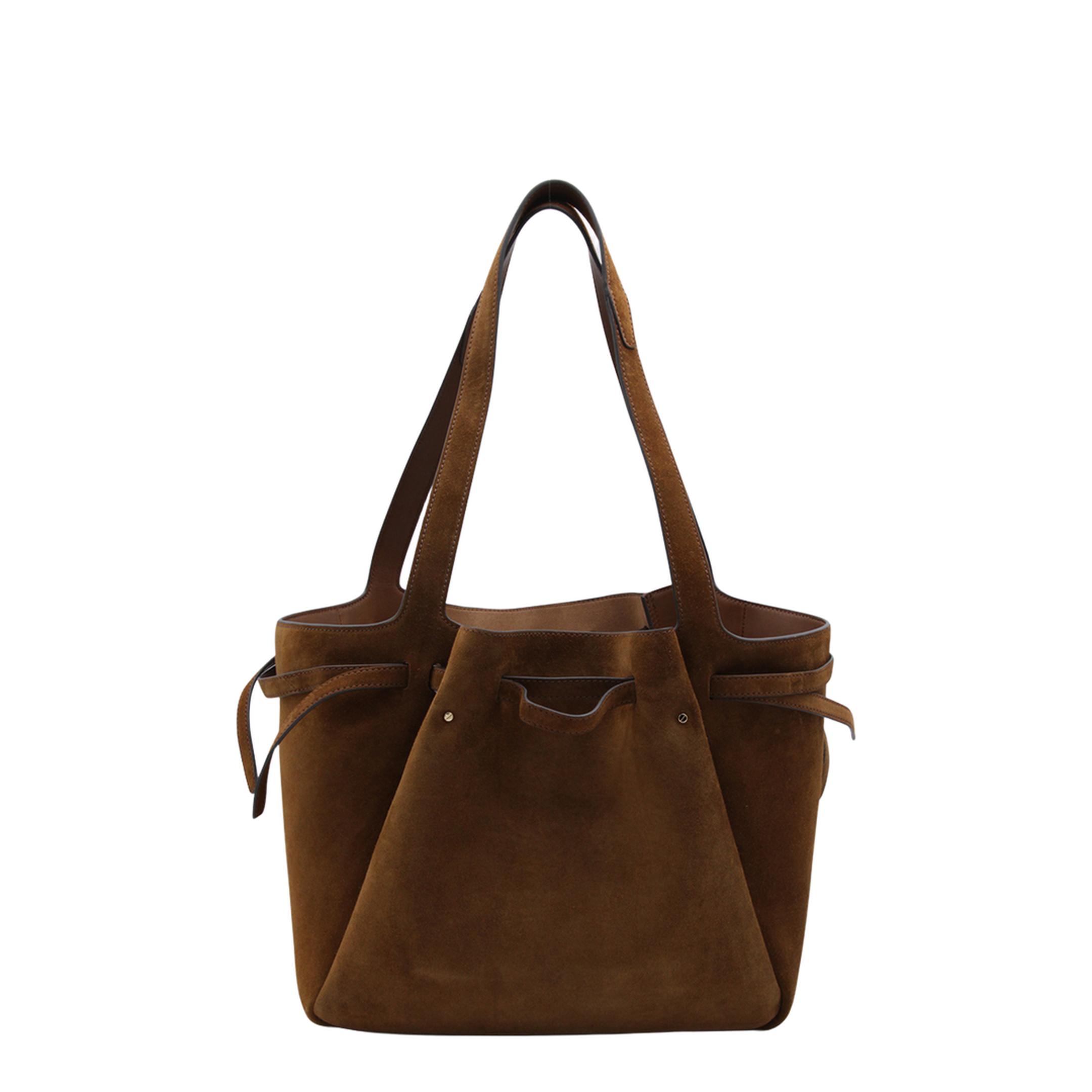 Romy Suede Tote - Caramel