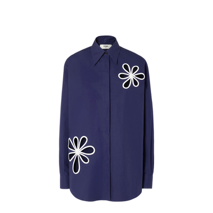Dark Blue Poplin Shirt