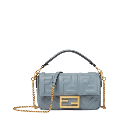 Crossbody Bag Leather Light Blue